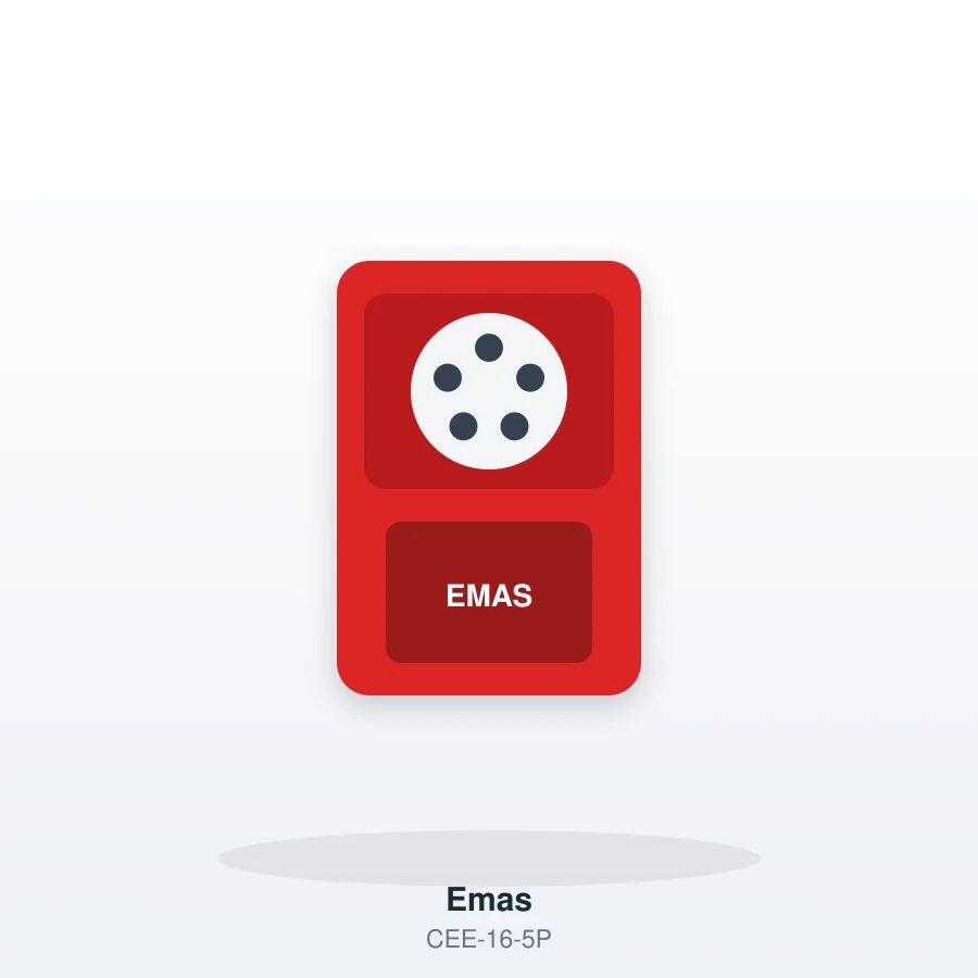 Emas CEE 3P+N+E 16A 400V Duvar Prizi